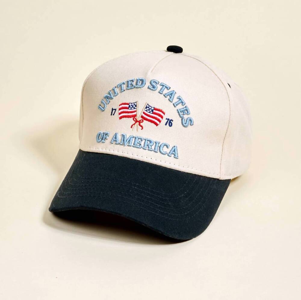 NEW THE DARLING EFFECT women's united states of america classic canvas hat in cr